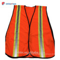 Günstige 100% Polyester Fluoreszierende Orange Reflektierende Construction Road Work Hallo Vis Sicherheitsweste